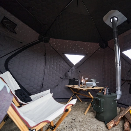 Winterjurte Wild Land Ice Hub 500 viel Platz im Inneren für Stühle Kamin und anderes