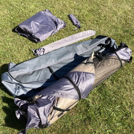 sechseckige Jurte Hex 600 Lux Elemente in der Tasche