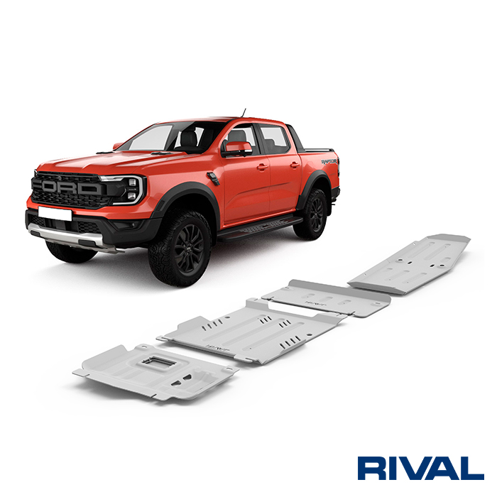 23333.1886.2.6 Satz Aluminium-Unterfahrschutz Rival4x4 für Ford Ranger Raptor Next Gen 2022+